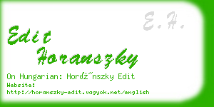 edit horanszky business card